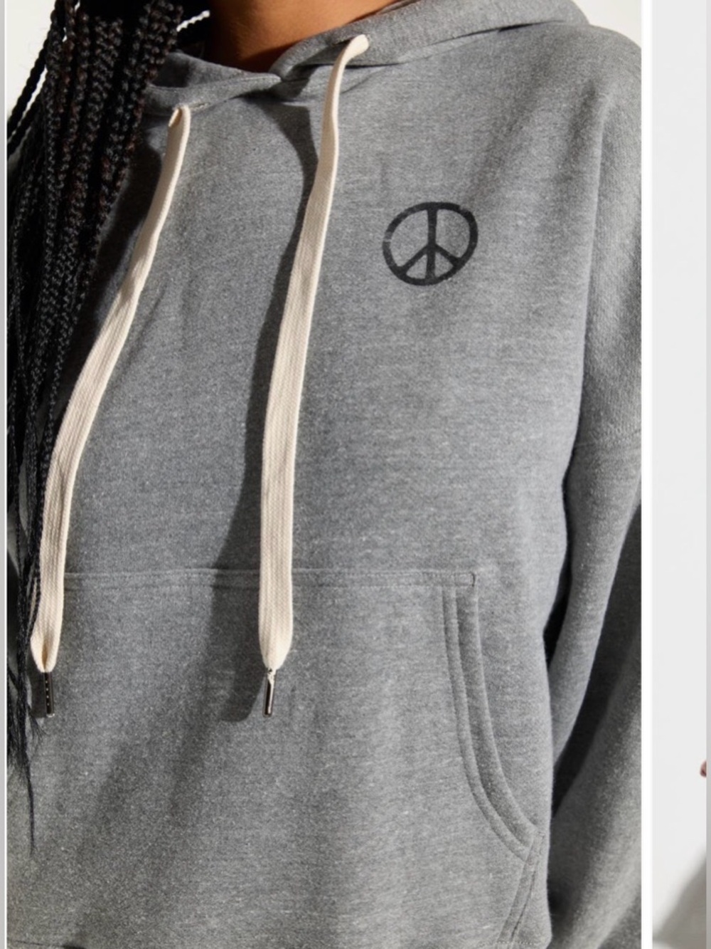 Spiritual Gangster Graphic Peace Sign Hoodie size Small - Picture 5 of 7